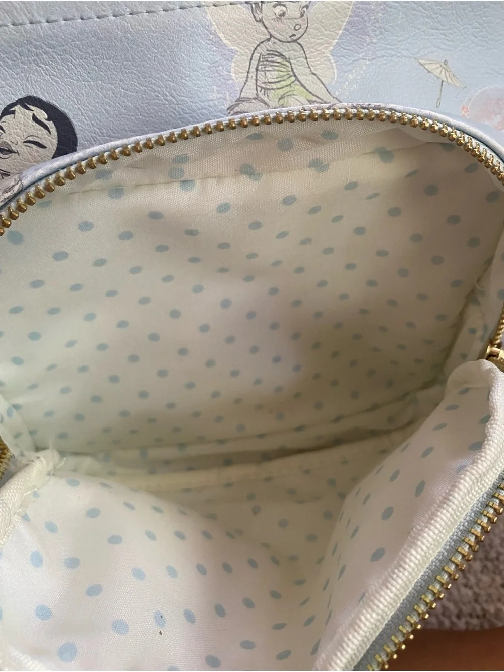 Disney Store Animators Collection Backpack Faux Leather Blue Baby Princess Ariel